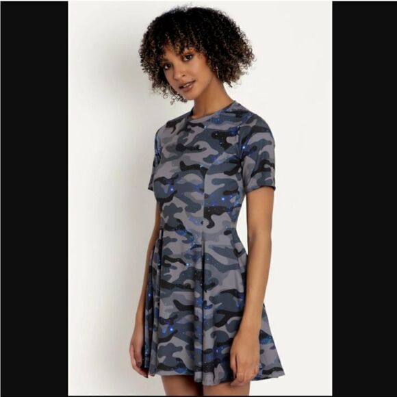 Blackmilk Galaxy Camo Evil Tee Dress - Picture 3 of 6